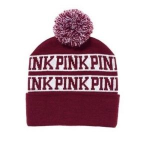 🌟VS Pink Maroon Logo Beanie🌟